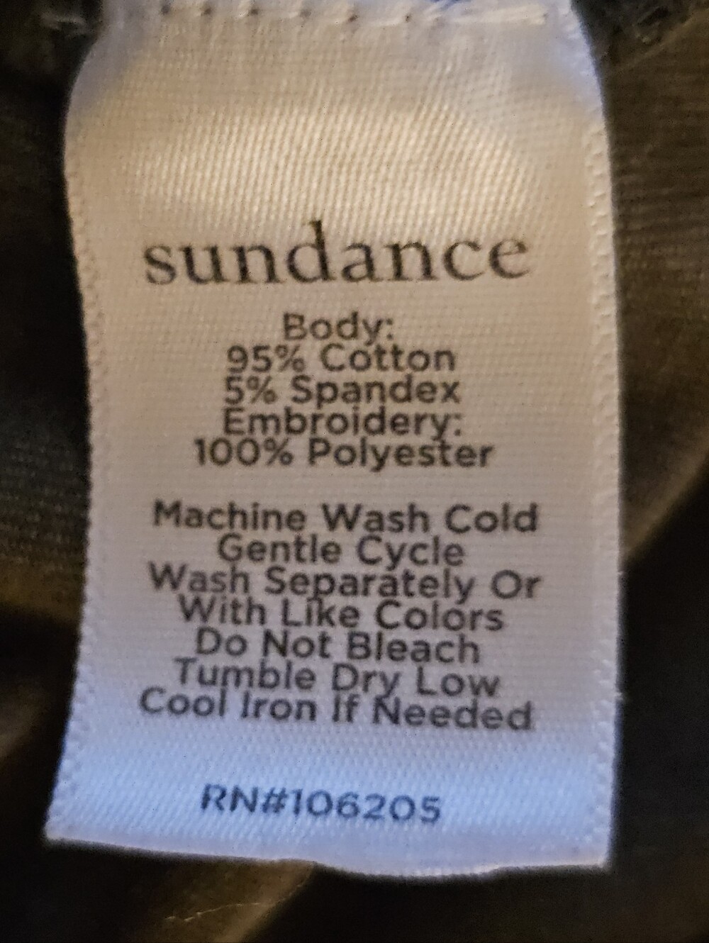Sundance Olive Green Artists Leggings Floral Embroidered Women's Large - Picture 5 of 6